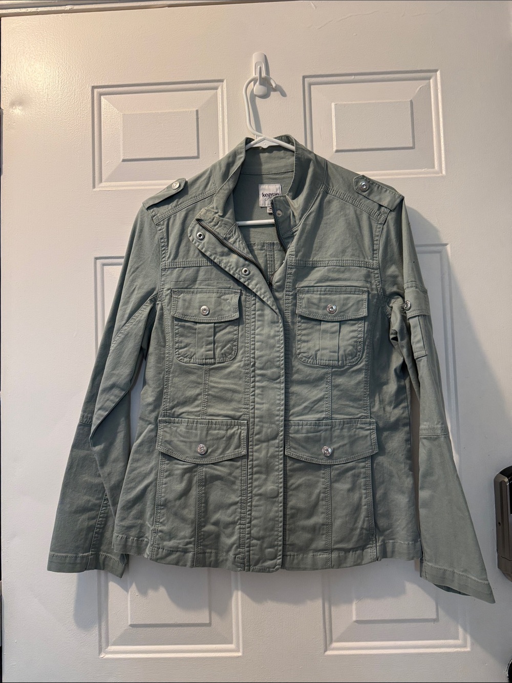 Kensie Sage Green Utility Jacket